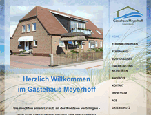 Tablet Screenshot of gaestehaus-meyerhoff.de